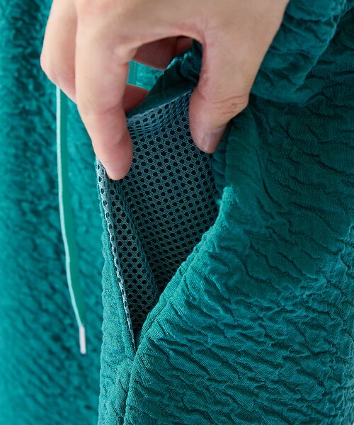 ABAHOUSE / アバハウス ショート・ハーフ・半端丈パンツ | 【セットアップ対応】ウェーブリンクル フクレジャガード ショートパンツ/ オーバ | 詳細14