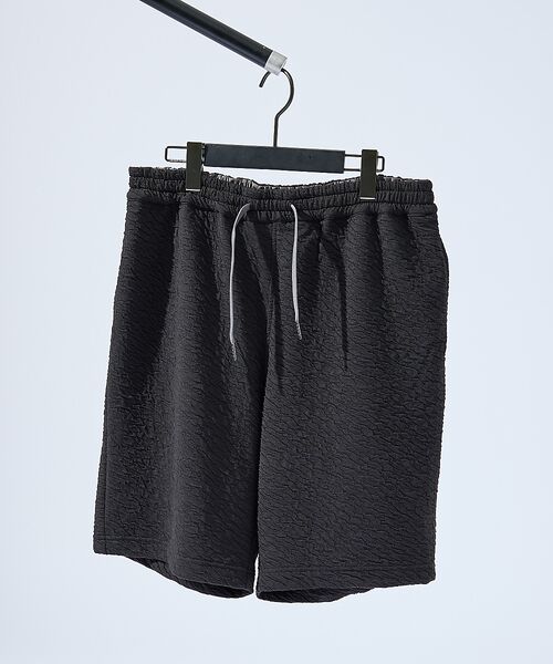 ABAHOUSE / アバハウス ショート・ハーフ・半端丈パンツ | 【セットアップ対応】ウェーブリンクル フクレジャガード ショートパンツ/ オーバ | 詳細19