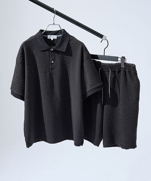 ABAHOUSE / アバハウス ショート・ハーフ・半端丈パンツ | 【セットアップ対応】ウェーブリンクル フクレジャガード ショートパンツ/ オーバ | 詳細21