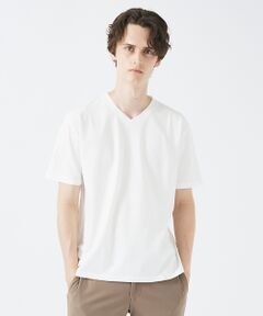 ABAHOUSE / アバハウス Tシャツ | 【定番】ドレスポンチ Vネック 半袖Tシャツ / ストレッチ 冷涼感