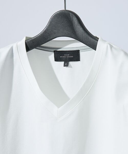 ABAHOUSE / アバハウス Tシャツ | 【定番】ドレスポンチ Vネック 半袖Tシャツ / ストレッチ 冷涼感 | 詳細3