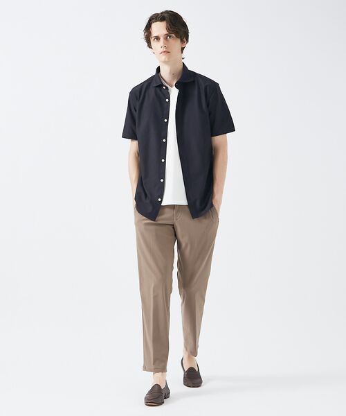 ABAHOUSE / アバハウス Tシャツ | 【定番】ドレスポンチ Vネック 半袖Tシャツ / ストレッチ 冷涼感 | 詳細5