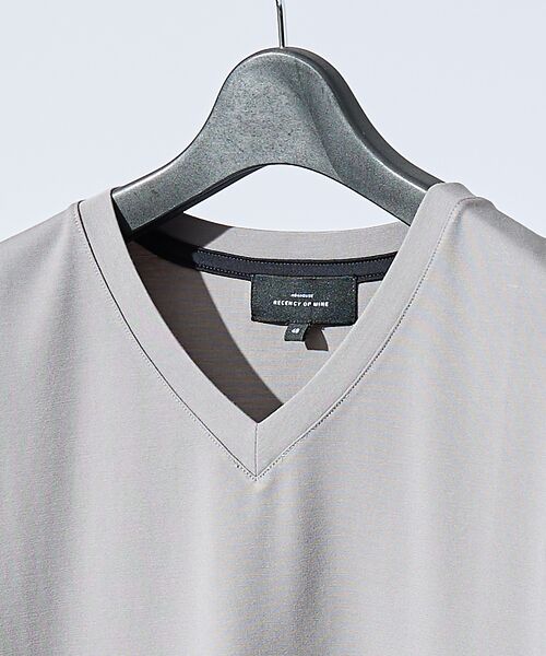 ABAHOUSE / アバハウス Tシャツ | 【定番】ドレスポンチ Vネック 半袖Tシャツ / ストレッチ 冷涼感 | 詳細8