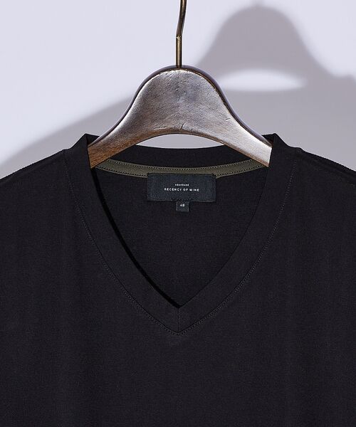 ABAHOUSE / アバハウス Tシャツ | 【定番】ドレスポンチ Vネック 半袖Tシャツ / ストレッチ 冷涼感 | 詳細12