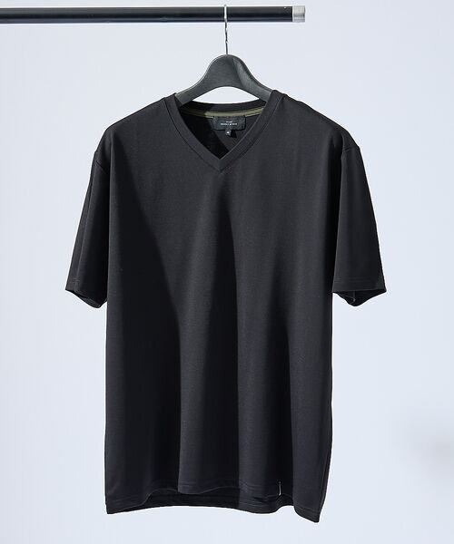 ABAHOUSE / アバハウス Tシャツ | 【定番】ドレスポンチ Vネック 半袖Tシャツ / ストレッチ 冷涼感 | 詳細15