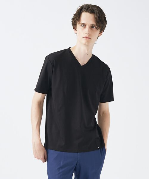 ABAHOUSE / アバハウス Tシャツ | 【定番】ドレスポンチ Vネック 半袖Tシャツ / ストレッチ 冷涼感 | 詳細16