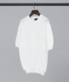 ABAHOUSE / アバハウス Tシャツ | フルニードル メッシュニットTシャツ