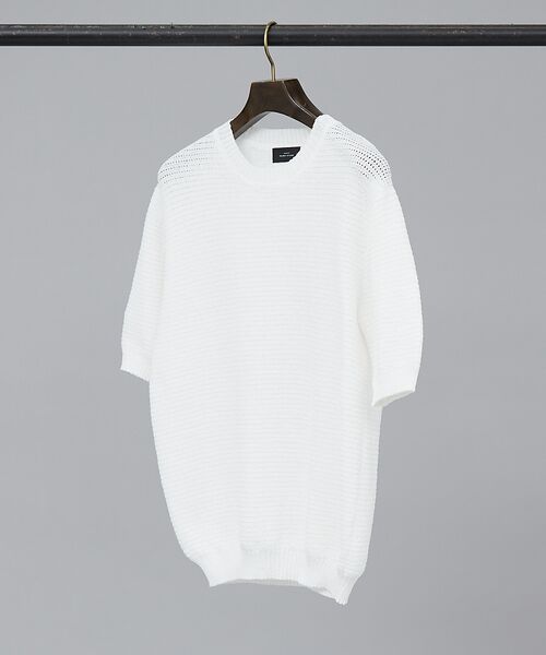 ABAHOUSE / アバハウス Tシャツ | フルニードル メッシュニットTシャツ | 詳細2