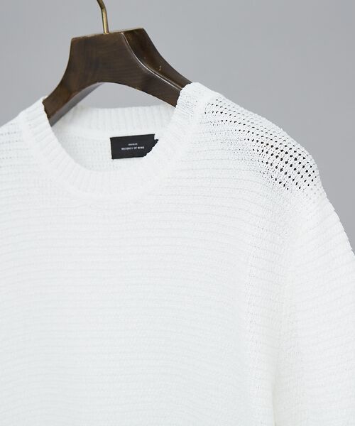 ABAHOUSE / アバハウス Tシャツ | フルニードル メッシュニットTシャツ | 詳細3