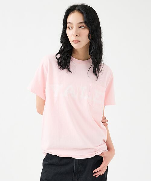 ABAHOUSE/アバハウス 【The BOOK STORE / ブックストア 】YALE POCKET T ピンク M ABAHOUSE/アバハウス 【The BOOK STORE / ブックストア 】YALE POCKET T ピンク M