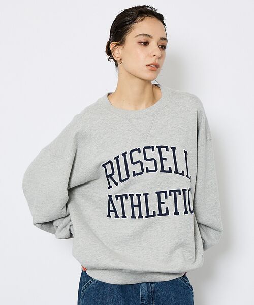 ATTISESSION RUSSELL ATHLETIC クロップド スウェット 別注】＜RUSSELL ATHLETIC＞クロップド スウェット