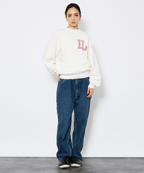 ABAHOUSE / アバハウス スウェット | 【REMI RELIEF / レミ レリーフ】SP加工起毛裏毛クルー(IL)プリ | 詳細1