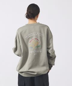 ABAHOUSE / アバハウス スウェット | 【POLER/ポーラー】EMB PIGMENT DYE CREW/ピグメント加工