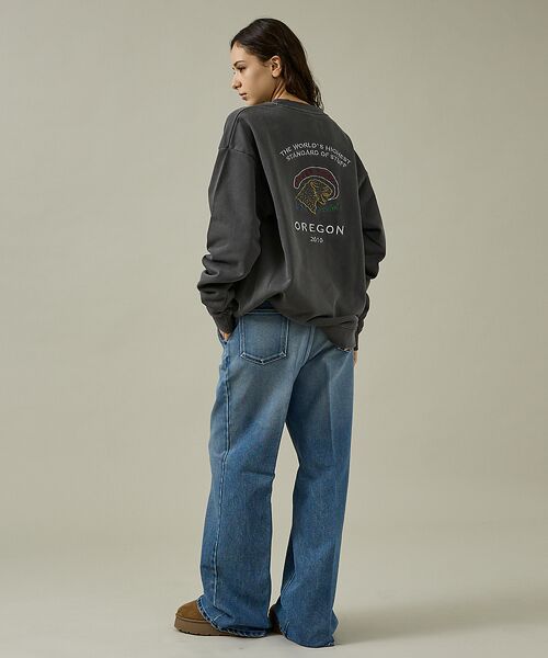 ABAHOUSE / アバハウス スウェット | 【POLER/ポーラー】EMB PIGMENT DYE CREW/ピグメント加工 | 詳細1