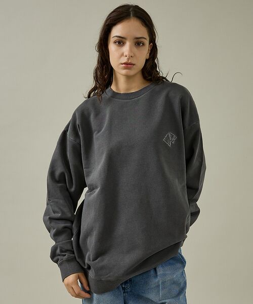 ABAHOUSE / アバハウス スウェット | 【POLER/ポーラー】EMB PIGMENT DYE CREW/ピグメント加工 | 詳細2