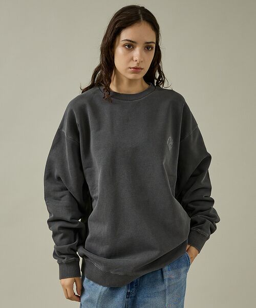ABAHOUSE / アバハウス スウェット | 【POLER/ポーラー】EMB PIGMENT DYE CREW/ピグメント加工 | 詳細3