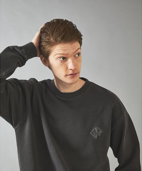 ABAHOUSE / アバハウス スウェット | 【POLER/ポーラー】EMB PIGMENT DYE CREW/ピグメント加工 | 詳細6