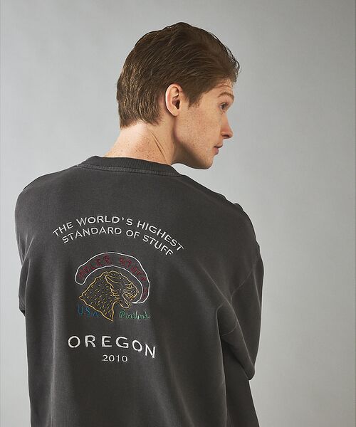 ABAHOUSE / アバハウス スウェット | 【POLER/ポーラー】EMB PIGMENT DYE CREW/ピグメント加工 | 詳細8