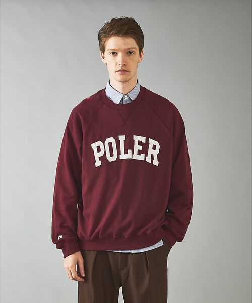 ABAHOUSE / アバハウス スウェット | 【POLER/ポーラー】COLLEGE RAGLAN CREW スウェット/カレ | 詳細12