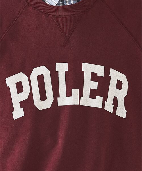 ABAHOUSE / アバハウス スウェット | 【POLER/ポーラー】COLLEGE RAGLAN CREW スウェット/カレ | 詳細14
