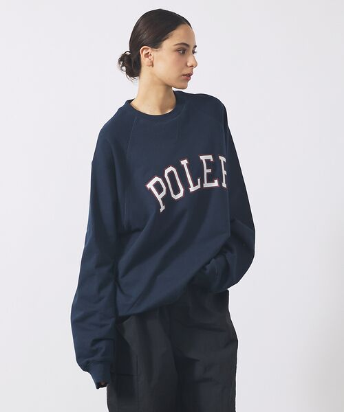 ABAHOUSE/アバハウス 【POLER/ポーラー】COLLEGE RAGLAN CREW スウェット/カレ ネイビー M ABAHOUSE/アバハウス 【POLER/ポーラー】COLLEGE RAGLAN CREW スウェット/カレ ネイビー M