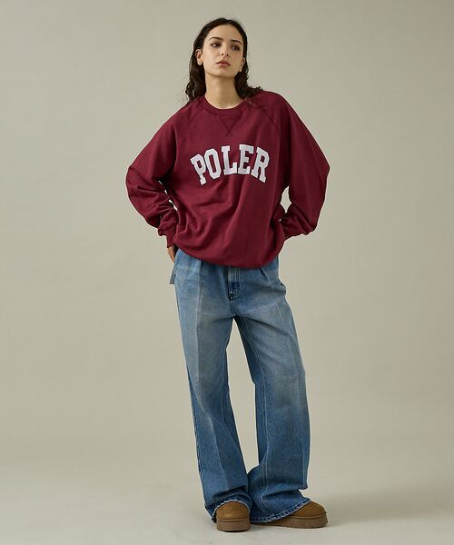 ABAHOUSE / アバハウス スウェット | 【POLER/ポーラー】COLLEGE RAGLAN CREW スウェット/カレ | 詳細22