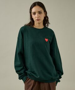 ABAHOUSE / アバハウス スウェット | 【POLER / ポーラー】HEART LOGO EMBROIDERY CREW