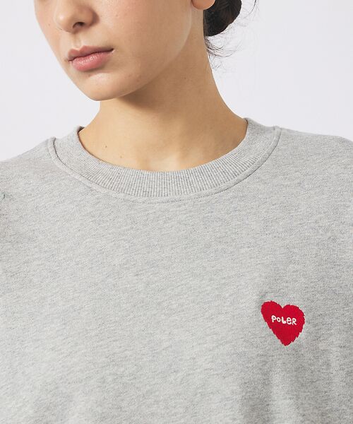 ABAHOUSE / アバハウス スウェット | 【POLER / ポーラー】HEART LOGO EMBROIDERY CREW | 詳細12