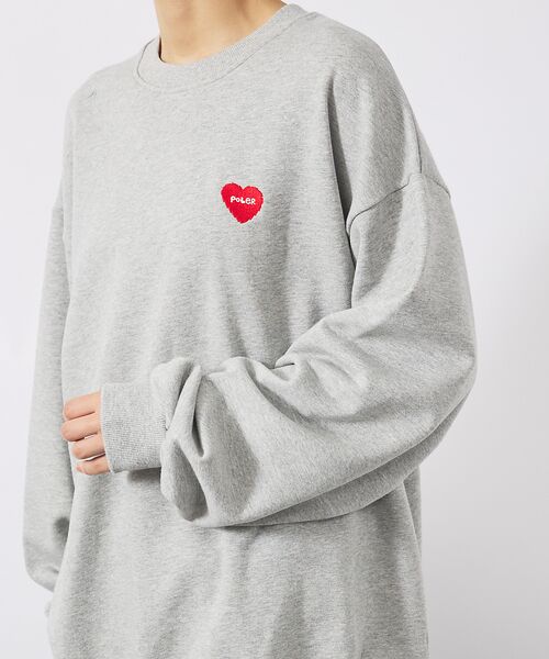 ABAHOUSE / アバハウス スウェット | 【POLER / ポーラー】HEART LOGO EMBROIDERY CREW | 詳細13