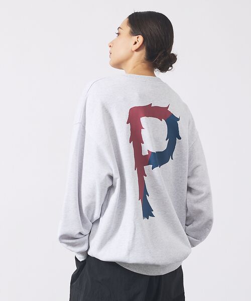 ABAHOUSE/アバハウス 【POLER/ポーラー】BIG LOGO CREW/ビッグロゴ クルーネックスウ グレー L ABAHOUSE/アバハウス 【POLER/ポーラー】BIG LOGO CREW/ビッグロゴ クルーネックスウ グレー L