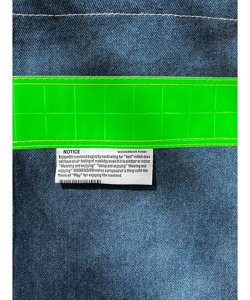 ABAHOUSE / アバハウス トートバッグ | 【WEEKENDER/ウィークエンダー】 SAFETY DENIM TOTE/デ | 詳細1