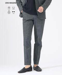 ABAHOUSE / アバハウス スラックス・ドレスパンツ | 【セットアップ対応 / 軽量 / ハイパーストレッチ】ワッシャー プリント スラ