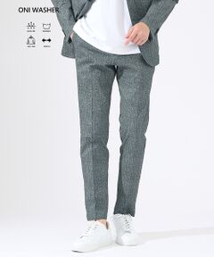 ABAHOUSE / アバハウス スラックス・ドレスパンツ | 【セットアップ対応 / 軽量 / ハイパーストレッチ】ワッシャー プリント スラ