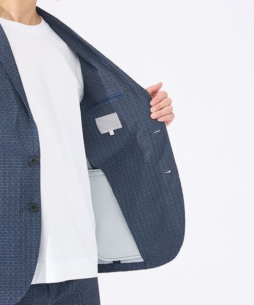 ABAHOUSE / アバハウス テーラードジャケット | 【上下2点セット / 軽量 / ハイパーストレッチ】ワッシャー プリント ジャケ | 詳細12