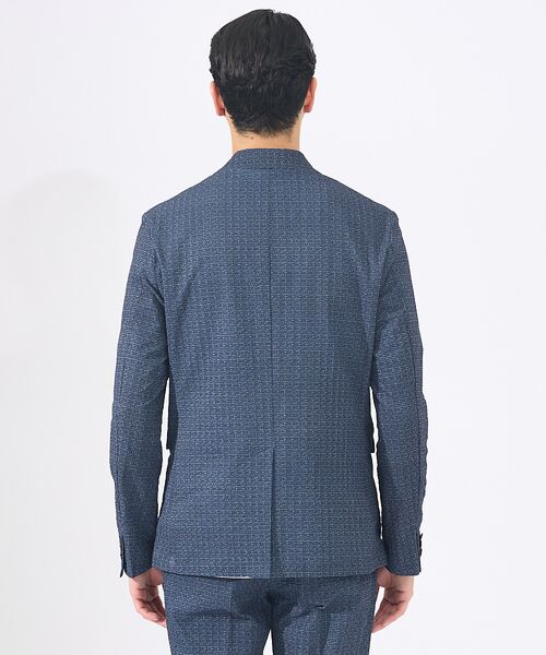 ABAHOUSE / アバハウス テーラードジャケット | 【上下2点セット / 軽量 / ハイパーストレッチ】ワッシャー プリント ジャケ | 詳細3