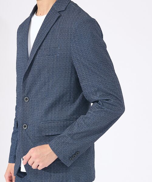 ABAHOUSE / アバハウス テーラードジャケット | 【上下2点セット / 軽量 / ハイパーストレッチ】ワッシャー プリント ジャケ | 詳細5