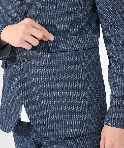 ABAHOUSE / アバハウス テーラードジャケット | 【上下2点セット / 軽量 / ハイパーストレッチ】ワッシャー プリント ジャケ | 詳細9