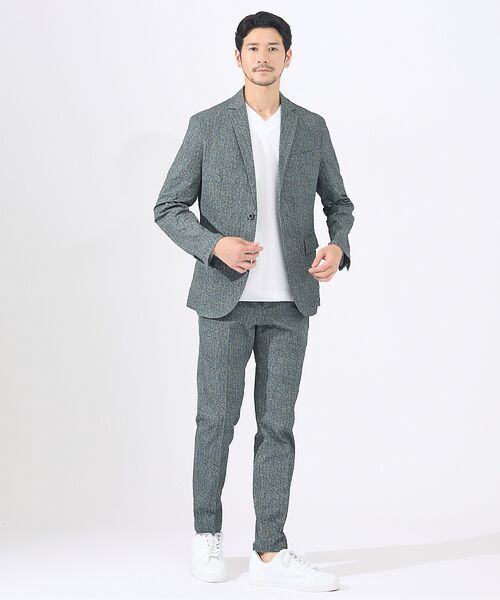 ABAHOUSE / アバハウス テーラードジャケット | 【上下2点セット / 軽量 / ハイパーストレッチ】ワッシャー プリント ジャケ | 詳細26