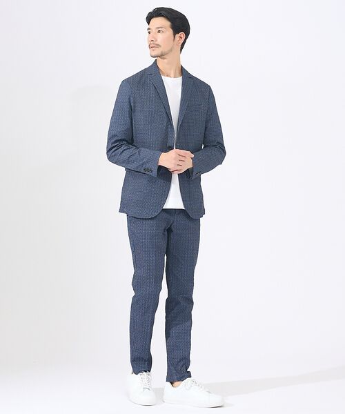 ABAHOUSE / アバハウス テーラードジャケット | 【セットアップ対応 / 軽量 / ハイパーストレッチ】ワッシャー プリント ジャ | 詳細13