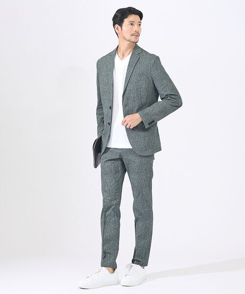 ABAHOUSE / アバハウス テーラードジャケット | 【セットアップ対応 / 軽量 / ハイパーストレッチ】ワッシャー プリント ジャ | 詳細17