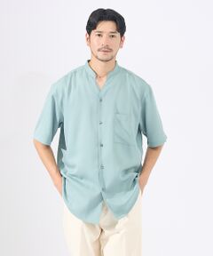 ABAHOUSE / アバハウス シャツ・ブラウス | 【AH ABAHOUSE/セットアップ対応】アムンゼン キーネック 半袖シャツ