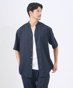 ABAHOUSE / アバハウス シャツ・ブラウス | 【AH ABAHOUSE/セットアップ対応】アムンゼン キーネック 半袖シャツ