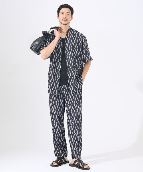 ABAHOUSE / アバハウス シャツ・ブラウス | 【AH ABAHOUSE/セットアップ対応】アムンゼン キーネック 半袖シャツ | 詳細21