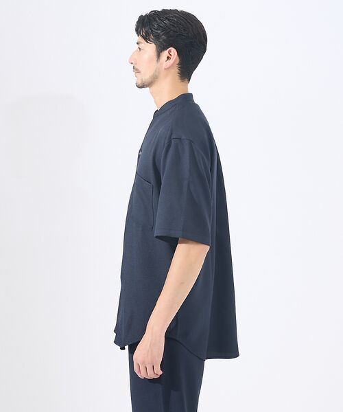 ABAHOUSE / アバハウス シャツ・ブラウス | 【AH ABAHOUSE/セットアップ対応】アムンゼン キーネック 半袖シャツ | 詳細10