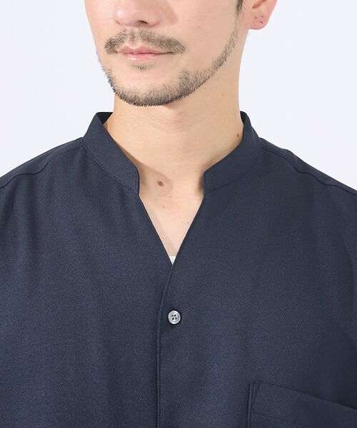 ABAHOUSE / アバハウス シャツ・ブラウス | 【AH ABAHOUSE/セットアップ対応】アムンゼン キーネック 半袖シャツ | 詳細12