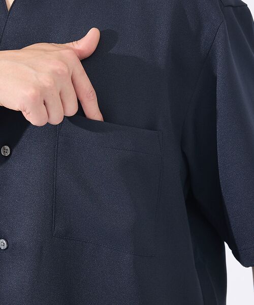 ABAHOUSE / アバハウス シャツ・ブラウス | 【AH ABAHOUSE/セットアップ対応】アムンゼン キーネック 半袖シャツ | 詳細14