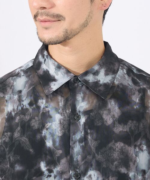 ABAHOUSE / アバハウス シャツ・ブラウス | 【AH ABAHOUSE】アブストラクト柄 シアーシャツ | 詳細8