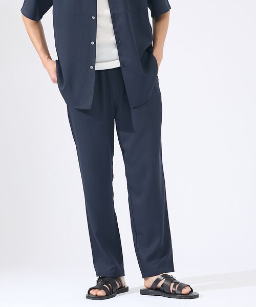 ABAHOUSE / アバハウス パンツ | 【AH ABAHOUSE/セットアップ対応】アムンゼン イージー パンツ(ダークネイビー)