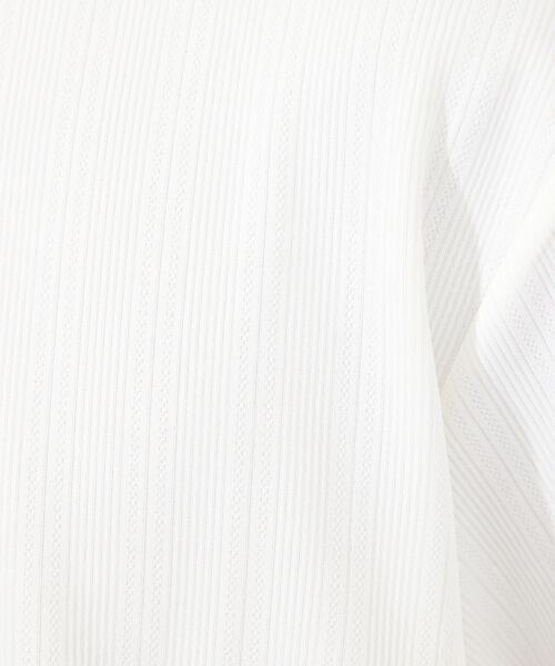 ABAHOUSE / アバハウス Tシャツ | 【レイヤード】ストライプ ジャガード 半袖Tシャツ | 詳細1