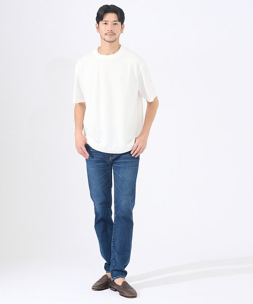 ABAHOUSE / アバハウス Tシャツ | 【レイヤード】ストライプ ジャガード 半袖Tシャツ | 詳細2